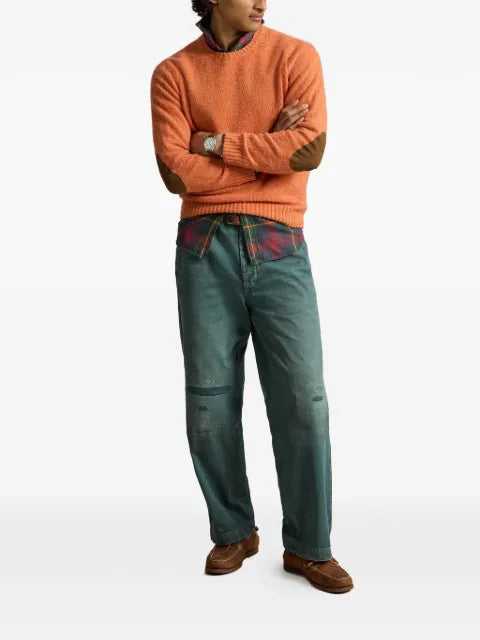 Polo Ralph Lauren elbow-patch raglan-sleeve sweater