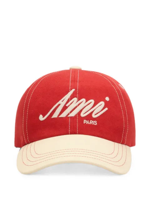 AMI Paris cotton baseball cap with Ami Paris-embroidery