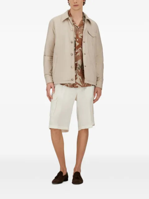 Herno suede-effect padded jacket