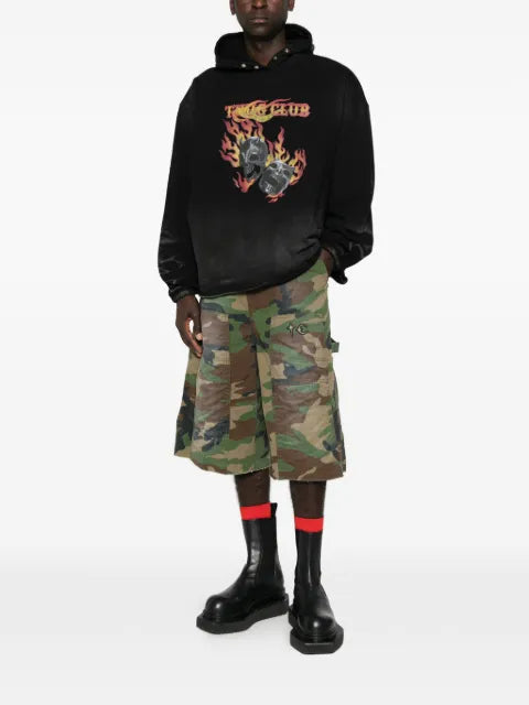 THUG CLUB graphic-print drawstring hoodie