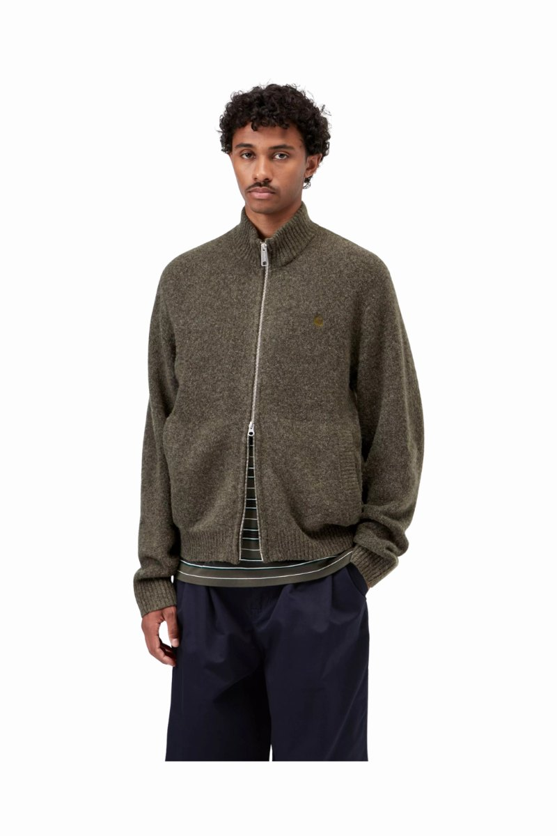 CARHARTT WIP CURTIS SWEATER JACKET Tangled Shungite