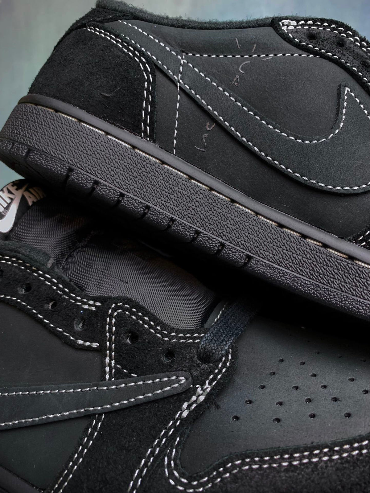 Air Jordan 1 Low Black Phantom TS Style 07 Unisex Sneakers